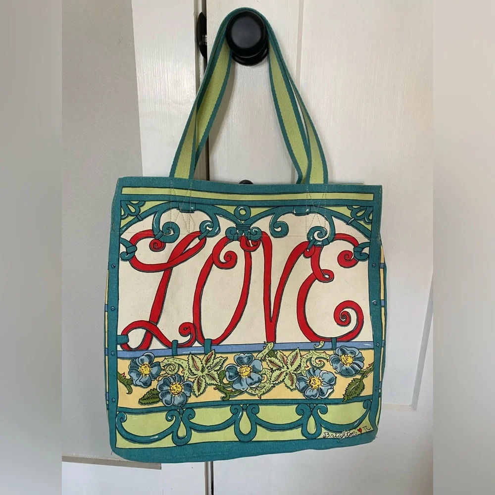 BRIGHTON TOM CLANCY HOLIDAY WINTER'S LOVE CHRISTMAS TOTE 2021 Used Tote Bag